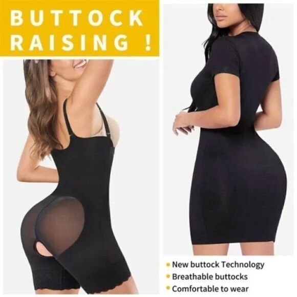 WOMEN'S Waist Trainer Bodysuit, Butt Lifter Panty - Picture 3 of 7